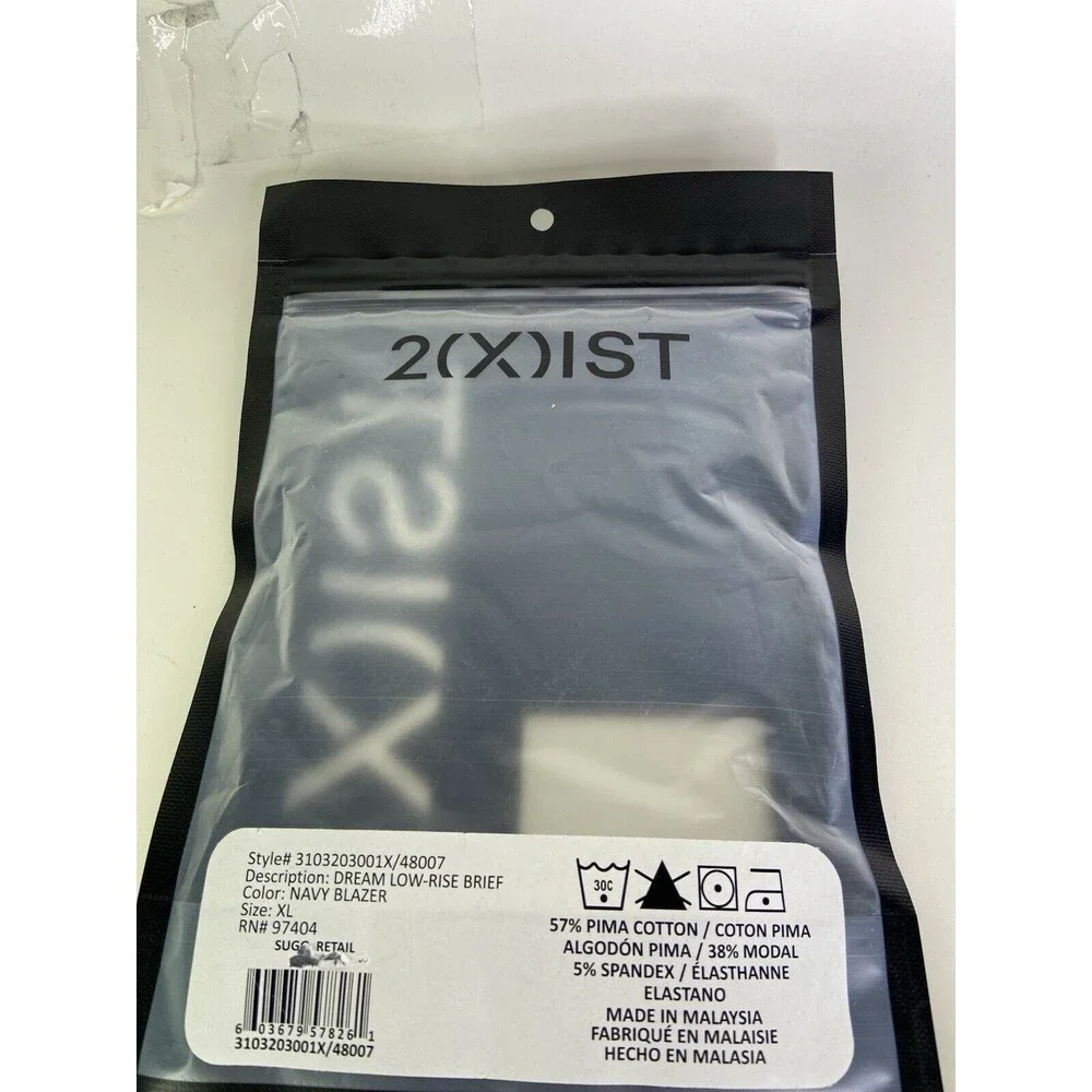 2xist Luxe Dream Low Rise Brief Underwear Navy Blazer Mens Size XL - Picture 5 of 5